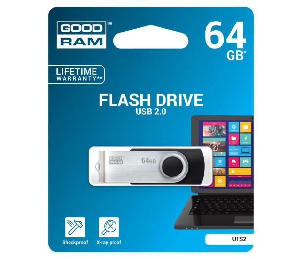Pendrive GOODRAM Twister 64GB Metalowa obudowa PL - 303207 - zdjęcie 3